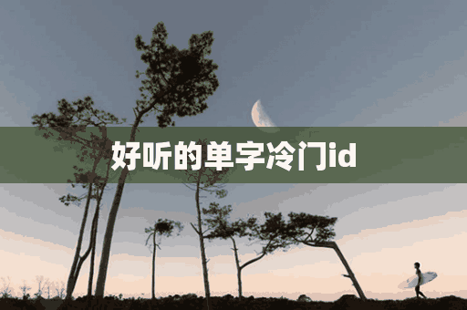 好听的单字冷门id(好听又冷门的单字id)